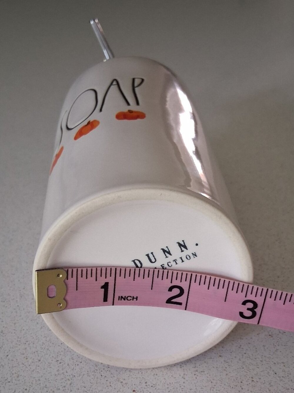 Rae Dunn Fall Pumpkins Ceramic Soap Pump Dispenser - Picture 13 of 13